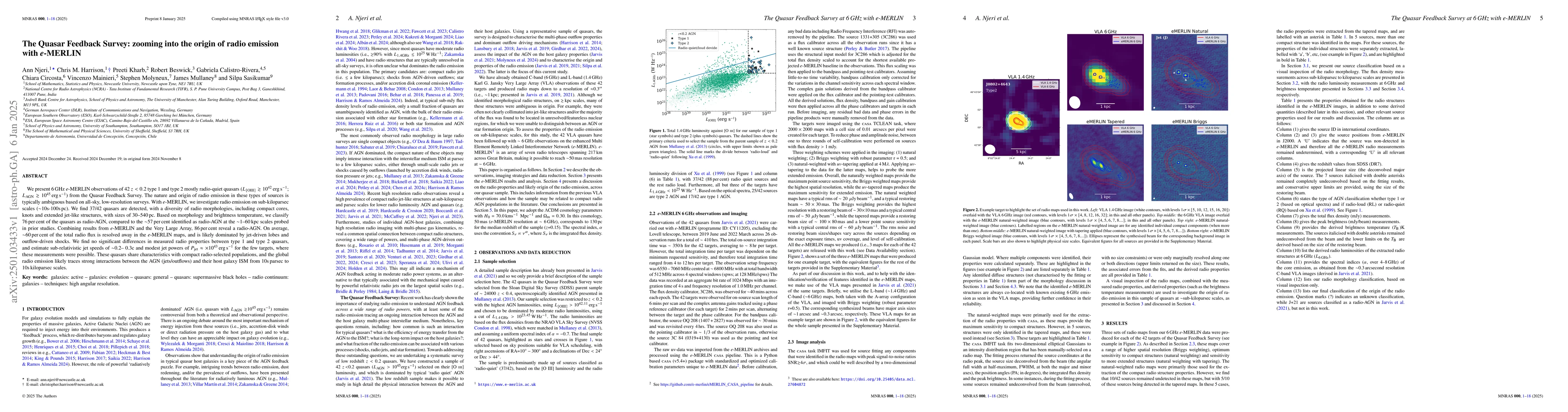 Thumbnail for The Quasar Feedback Survey: zooming into the origin of radio emission
  with e-MERLIN