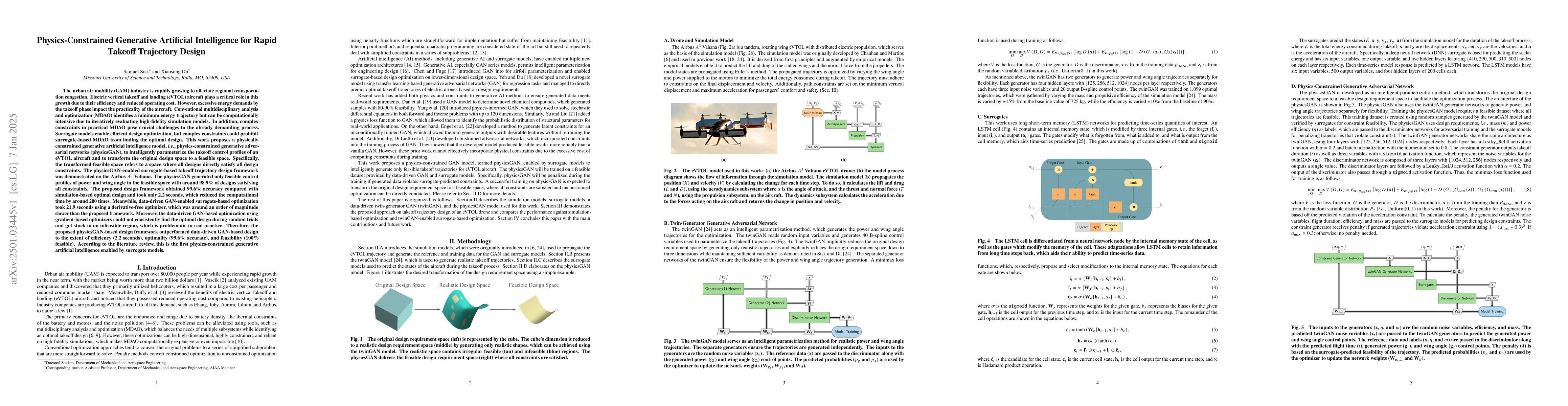 Thumbnail for Physics-Constrained Generative Artificial Intelligence for Rapid Takeoff
  Trajectory Design