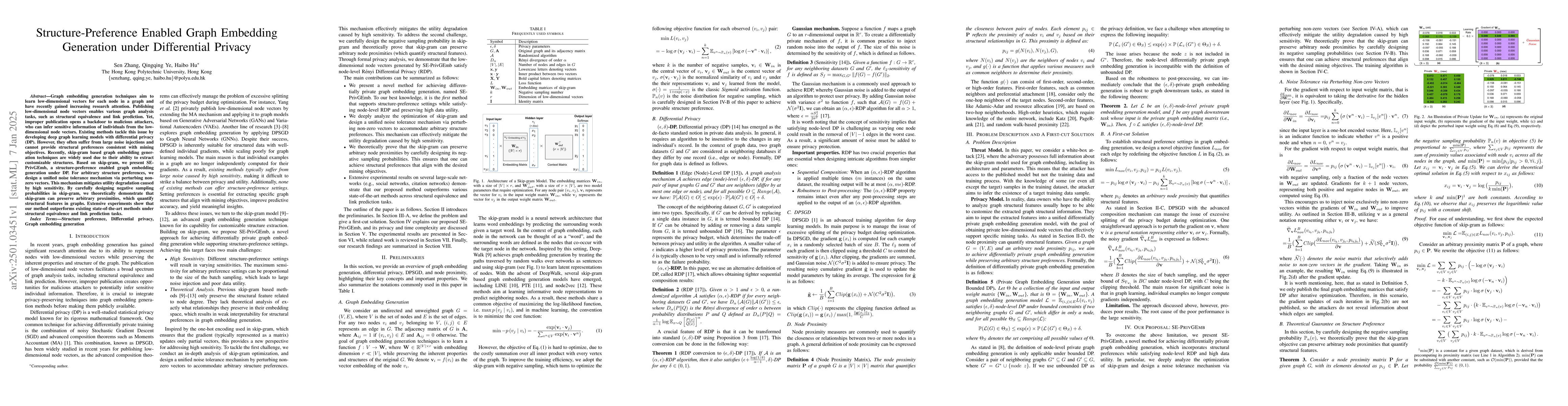 Thumbnail for Structure-Preference Enabled Graph Embedding Generation under
  Differential Privacy