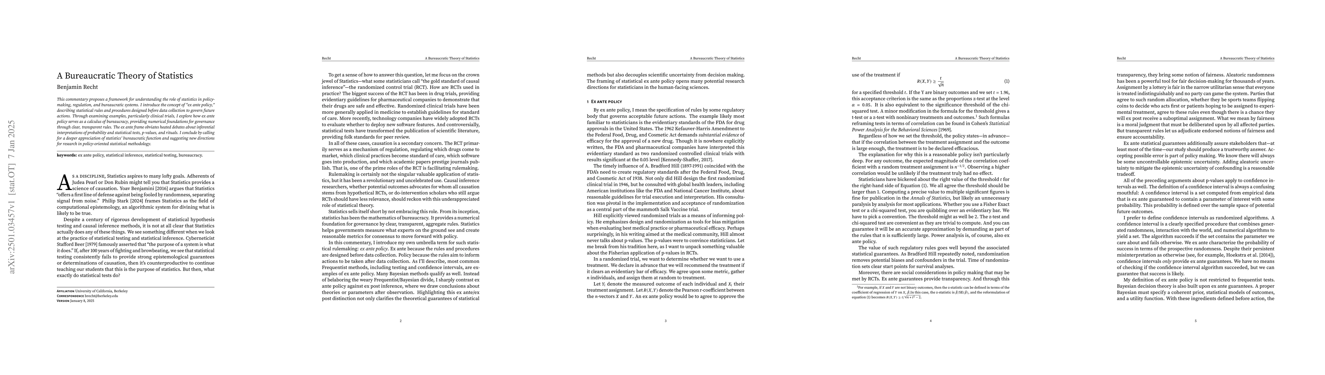 Thumbnail for A Bureaucratic Theory of Statistics