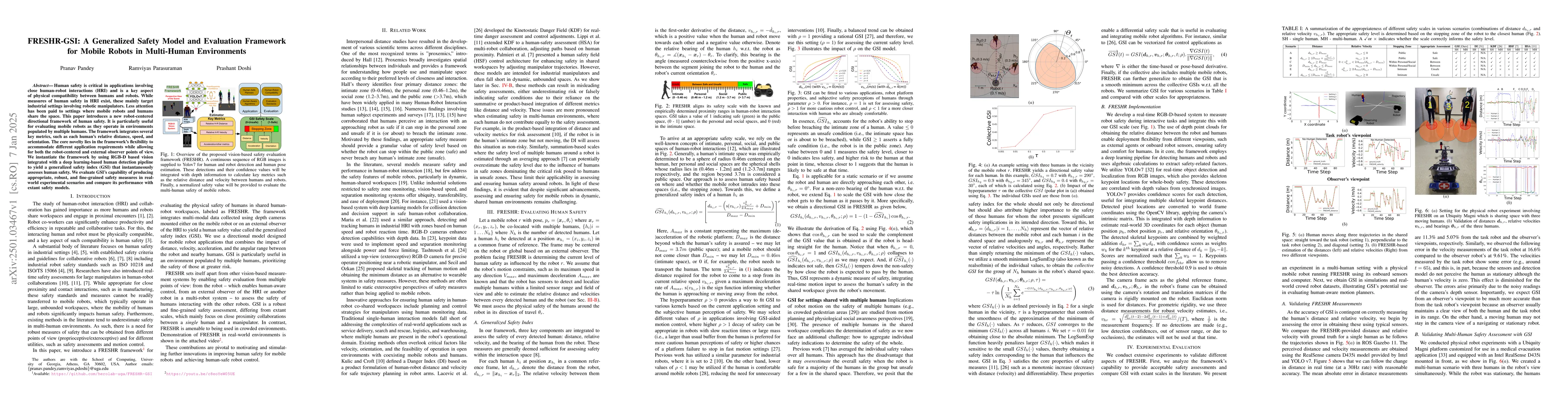 Thumbnail for FRESHR-GSI: A Generalized Safety Model and Evaluation Framework for
  Mobile Robots in Multi-Human Environments