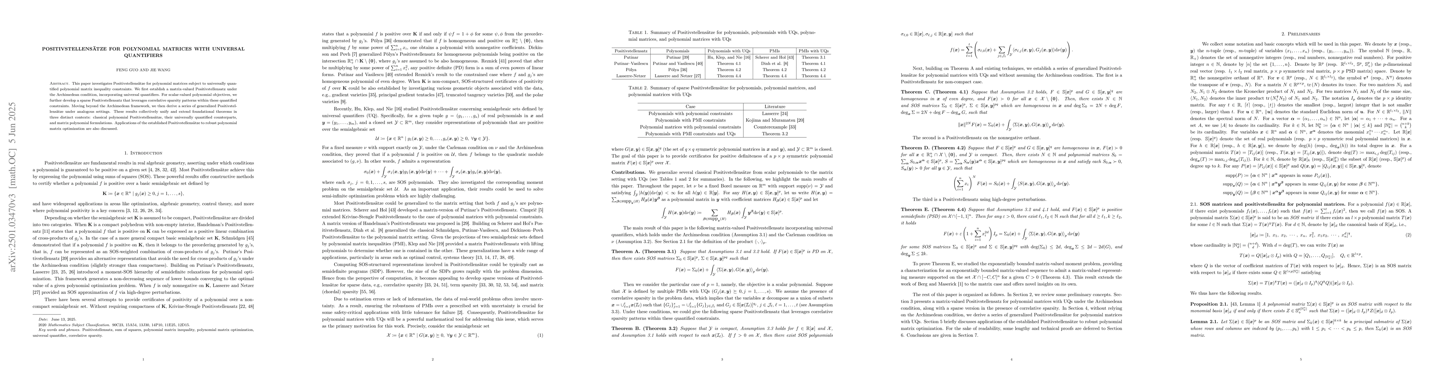 Thumbnail for Positivstellensätze for polynomial matrices with universal quantifiers