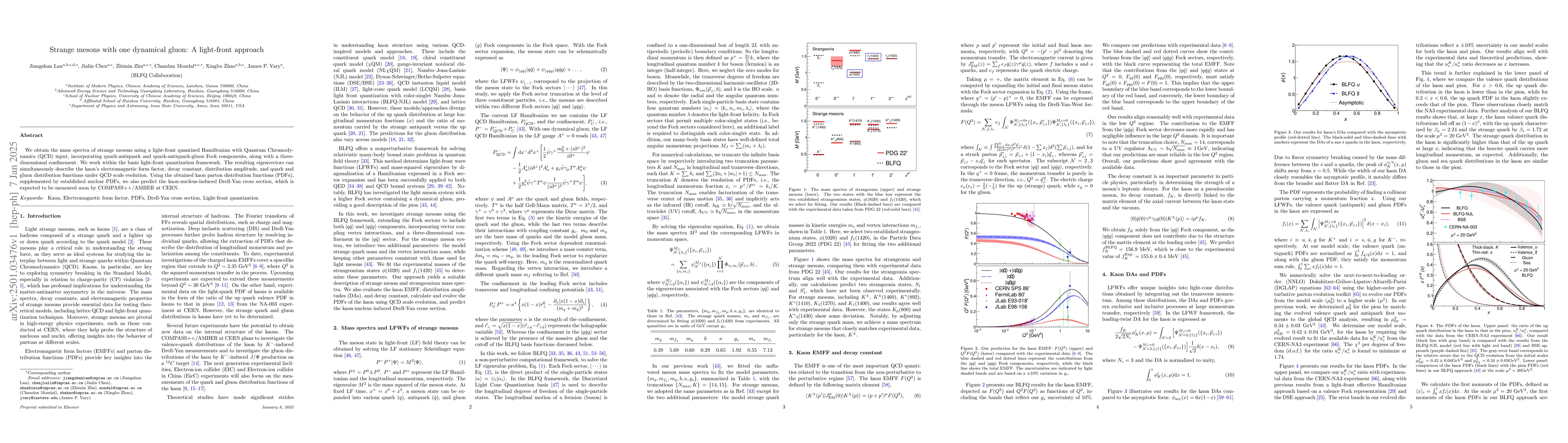 Thumbnail for Strange mesons with one dynamical gluon: A light-front approach