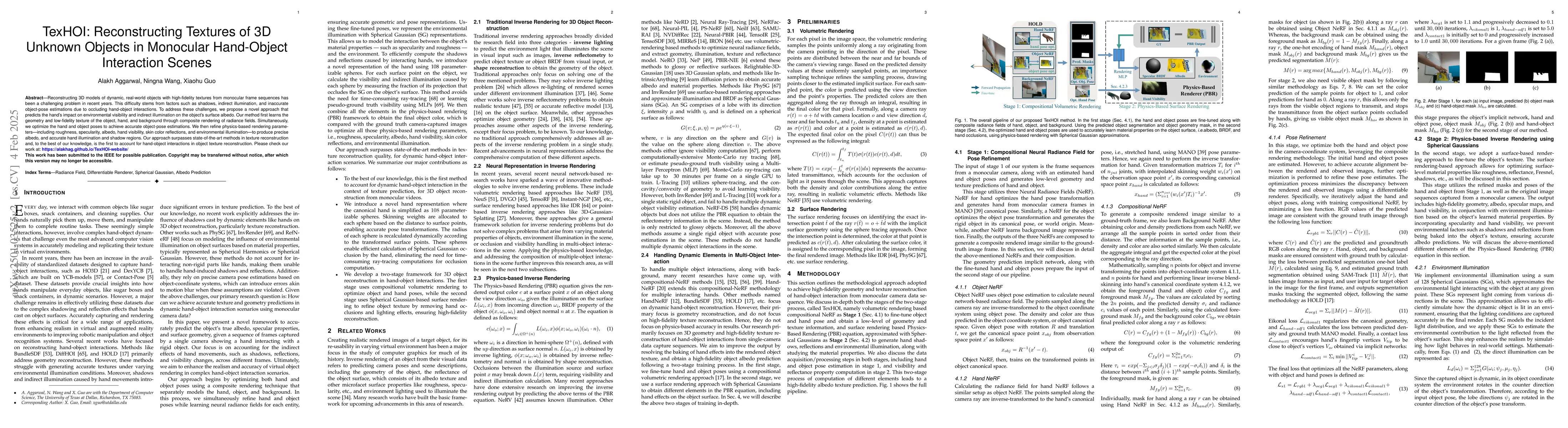 Thumbnail for TexHOI: Reconstructing Textures of 3D Unknown Objects in Monocular
  Hand-Object Interaction Scenes