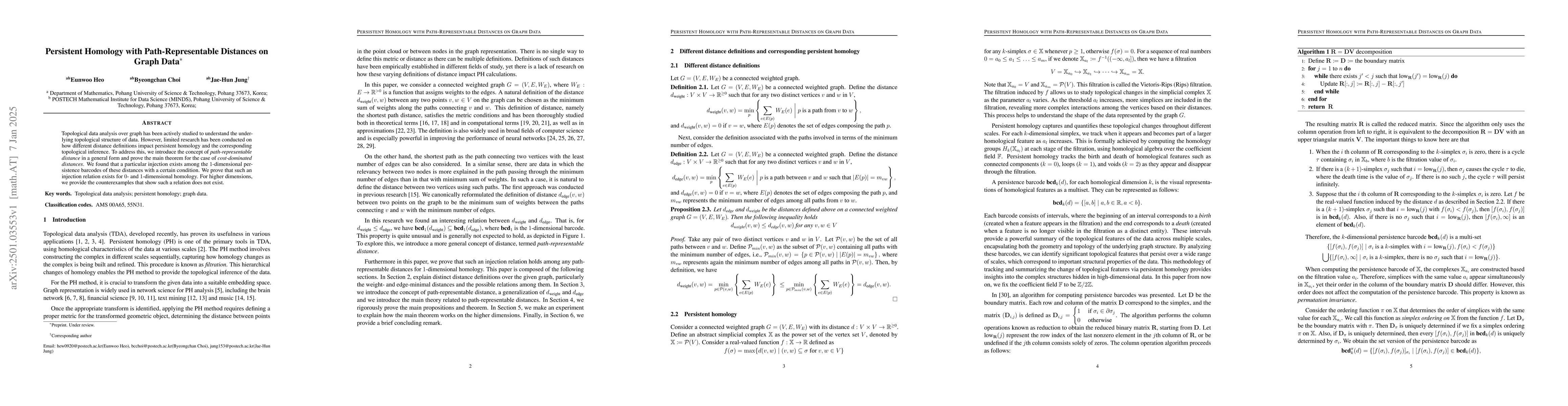 Thumbnail for Persistent Homology with Path-Representable Distances on Graph Data