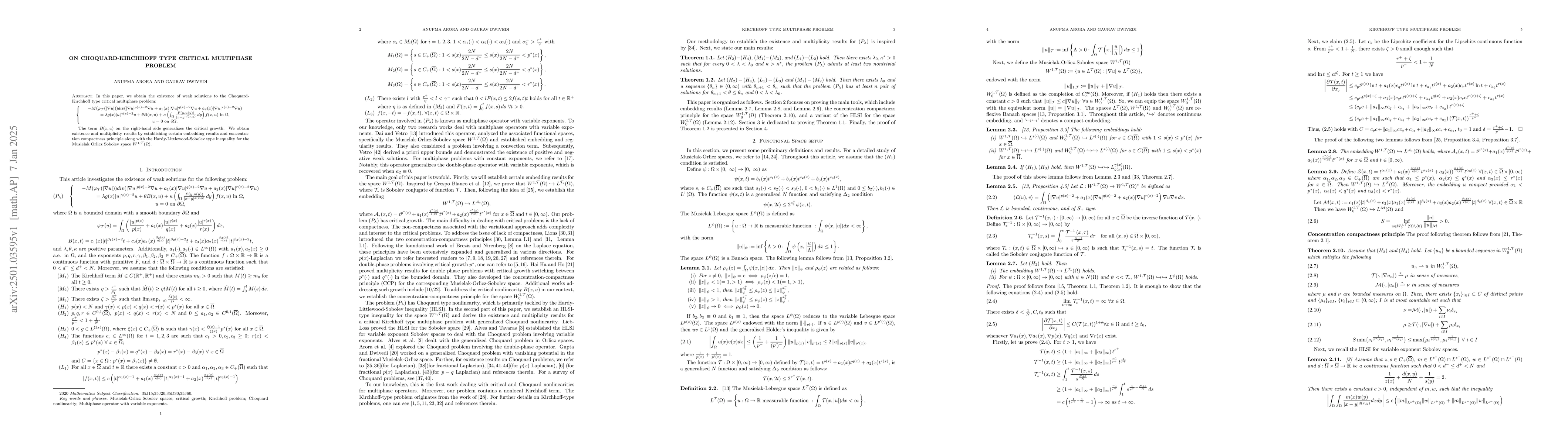 Thumbnail for On Choquard-Kirchhoff Type Critical Multiphase Problem
