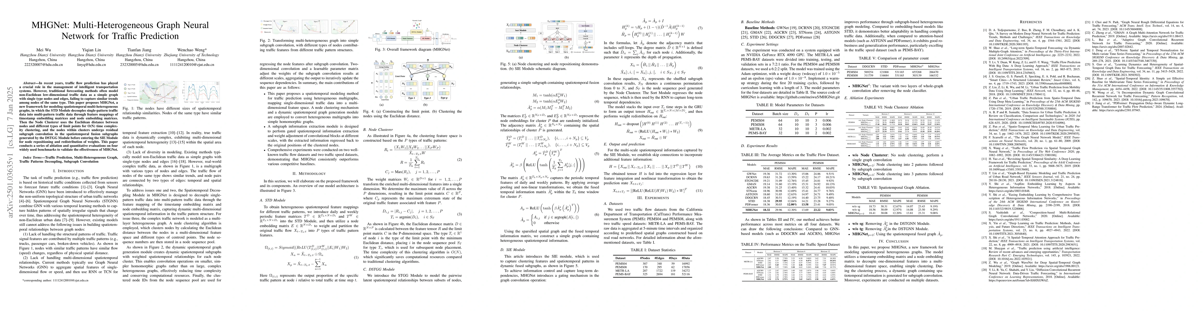 Thumbnail for MHGNet: Multi-Heterogeneous Graph Neural Network for Traffic Prediction