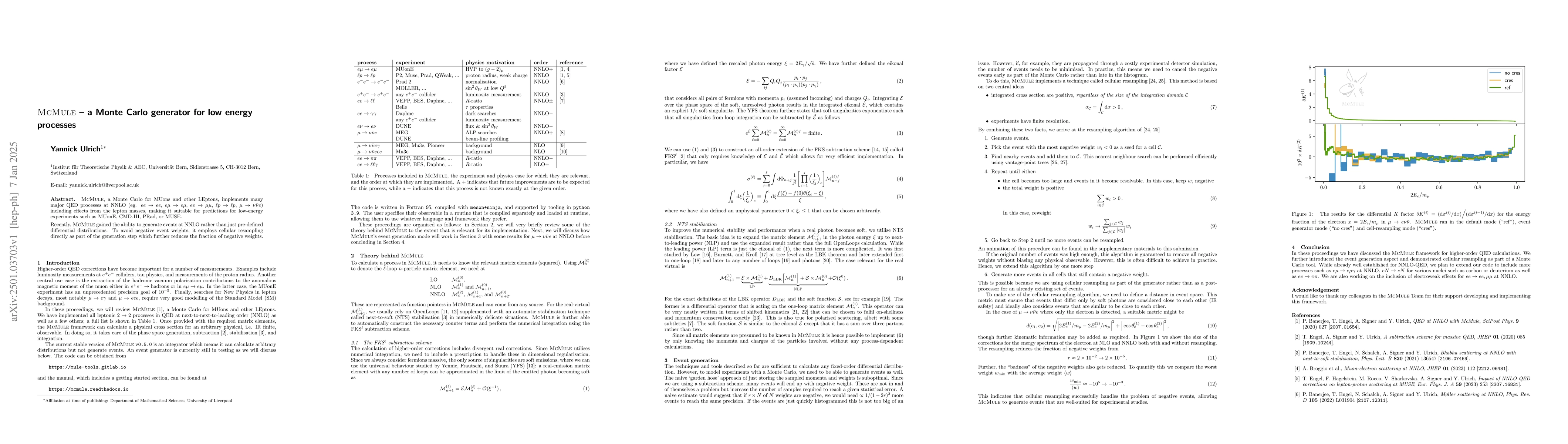 Thumbnail for McMule -- a Monte Carlo generator for low energy processes