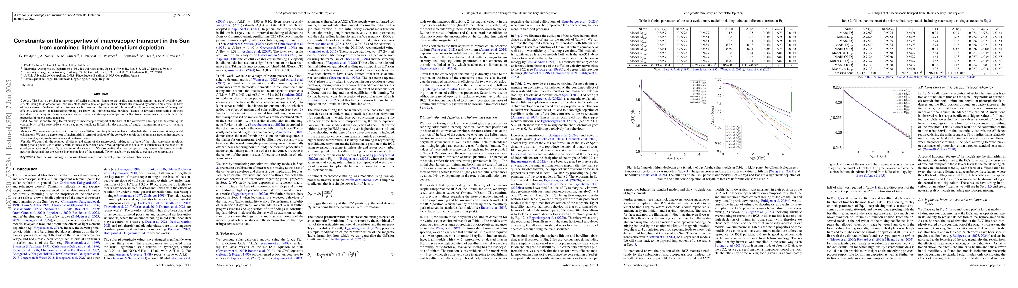 Thumbnail for Constraints on the properties of macroscopic transport in the Sun from
  combined lithium and beryllium depletion