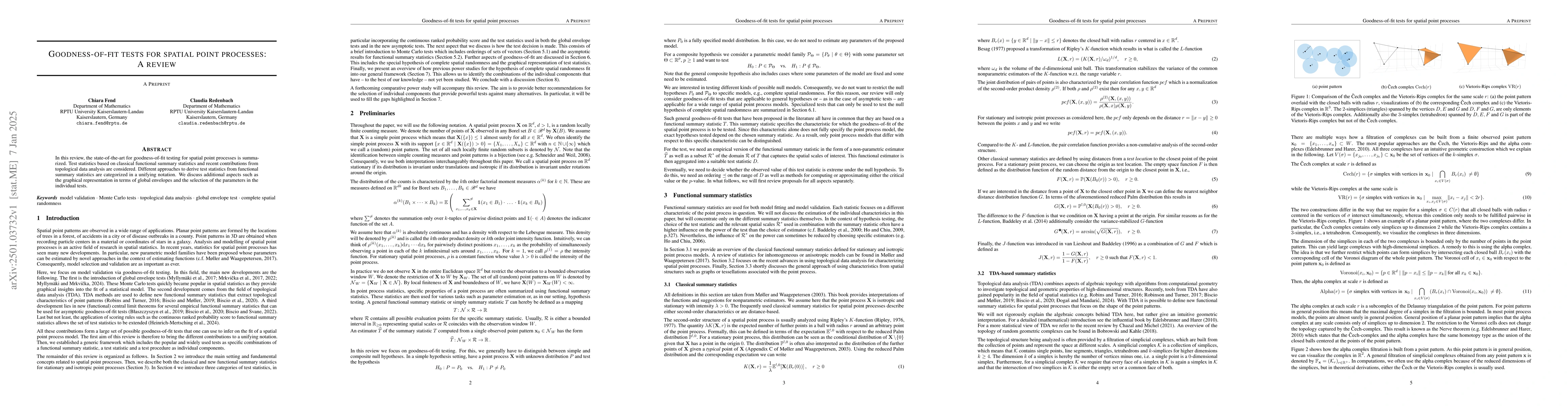 Thumbnail for Goodness-of-fit tests for spatial point processes: A review