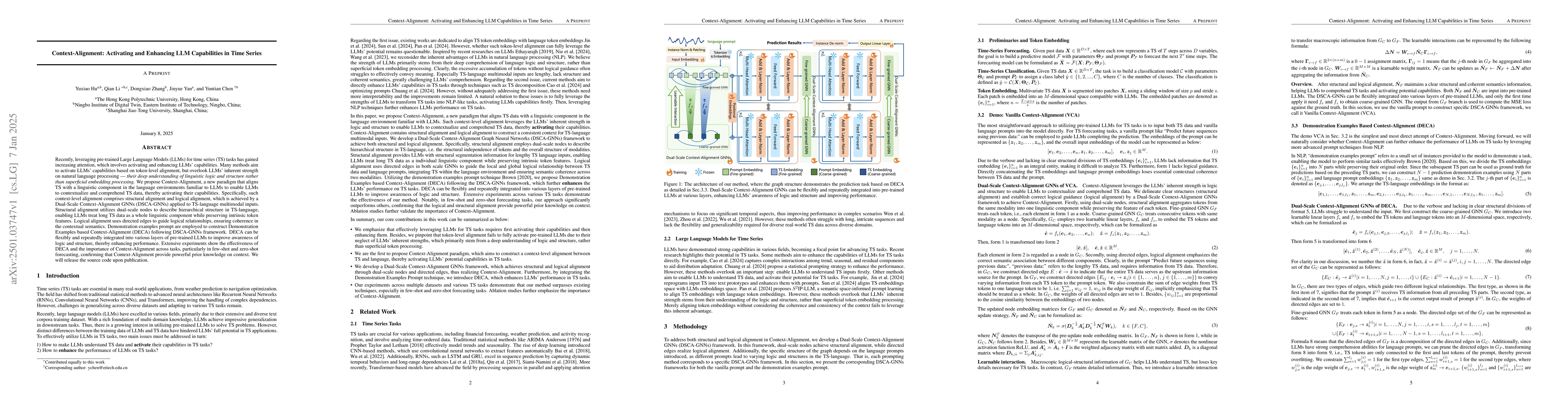 Thumbnail for Context-Alignment: Activating and Enhancing LLM Capabilities in Time
  Series