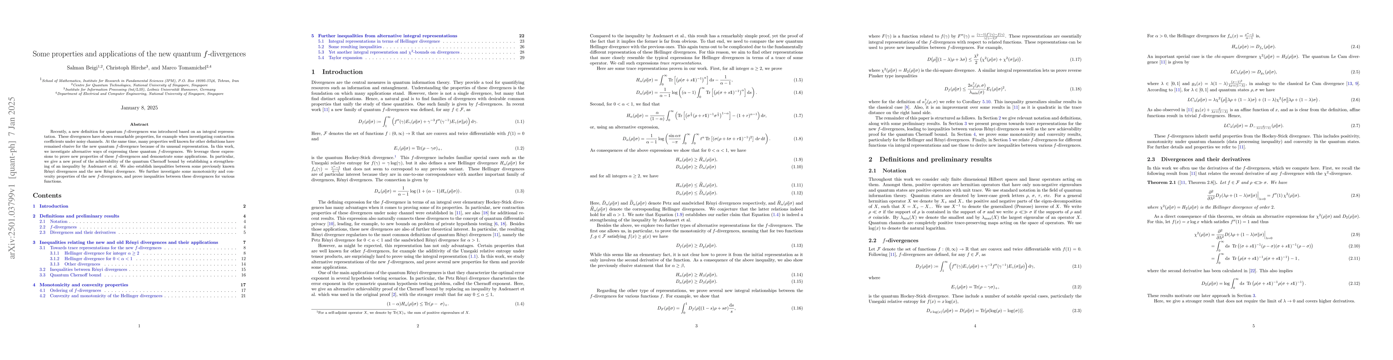 Thumbnail for Some properties and applications of the new quantum $f$-divergences
