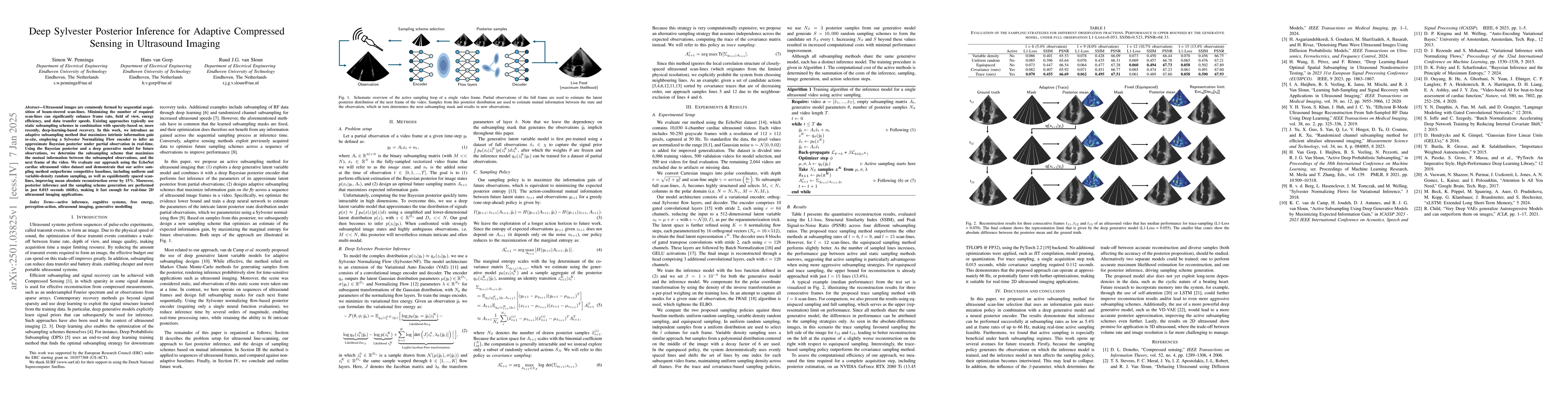 Thumbnail for Deep Sylvester Posterior Inference for Adaptive Compressed Sensing in
  Ultrasound Imaging