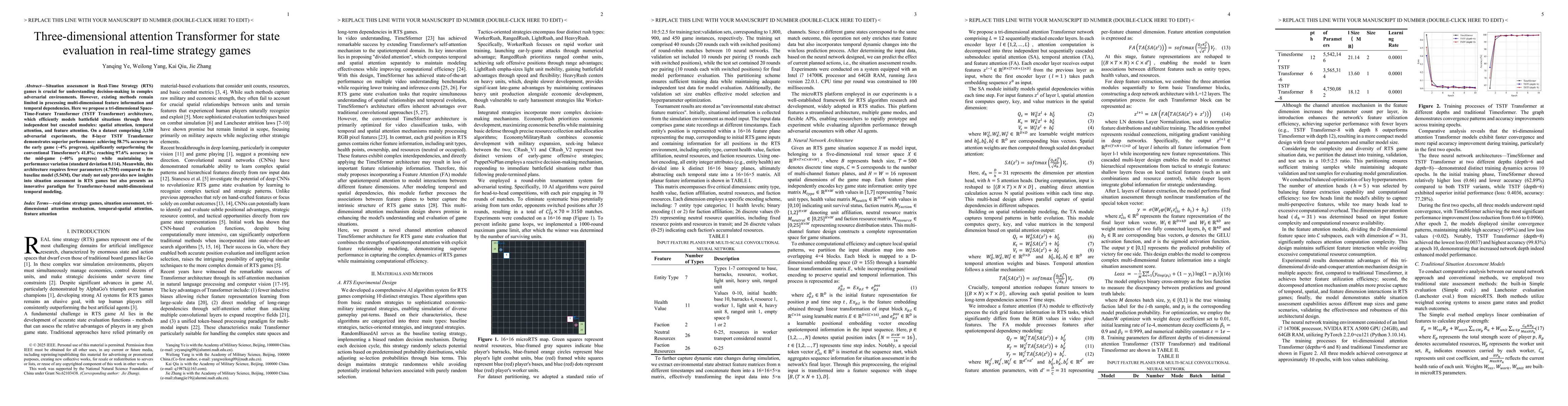 Thumbnail for Three-dimensional attention Transformer for state evaluation in
  real-time strategy games