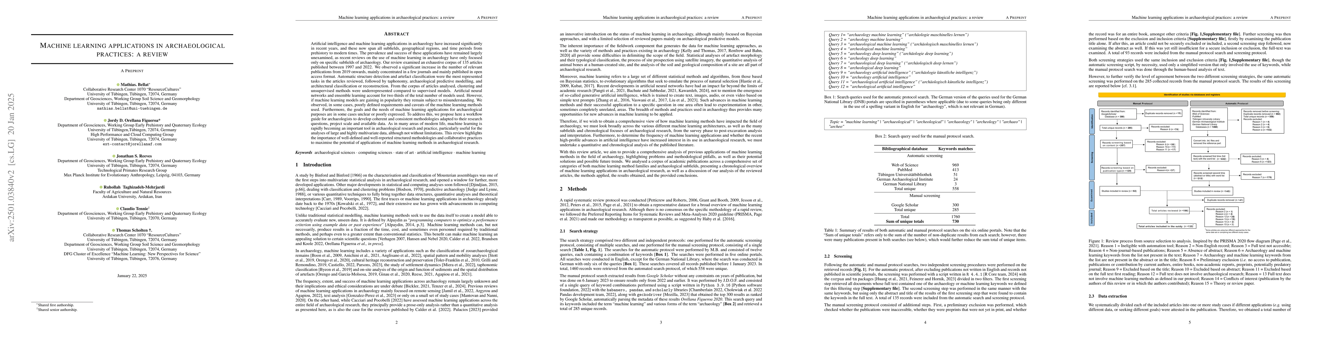 Thumbnail for Machine learning applications in archaeological practices: a review