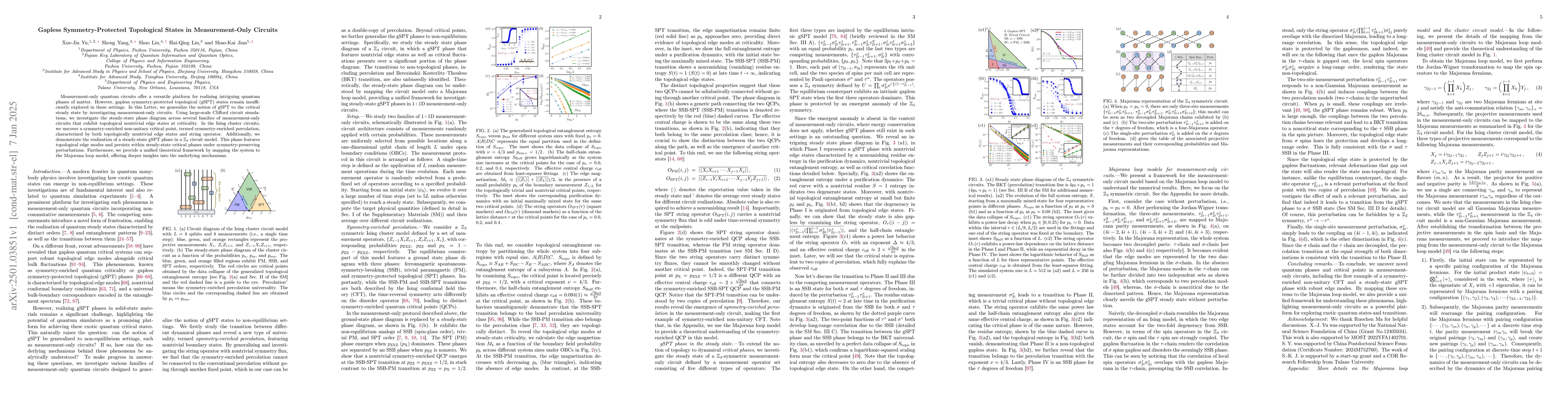 Thumbnail for Gapless Symmetry-Protected Topological States in Measurement-Only
  Circuits