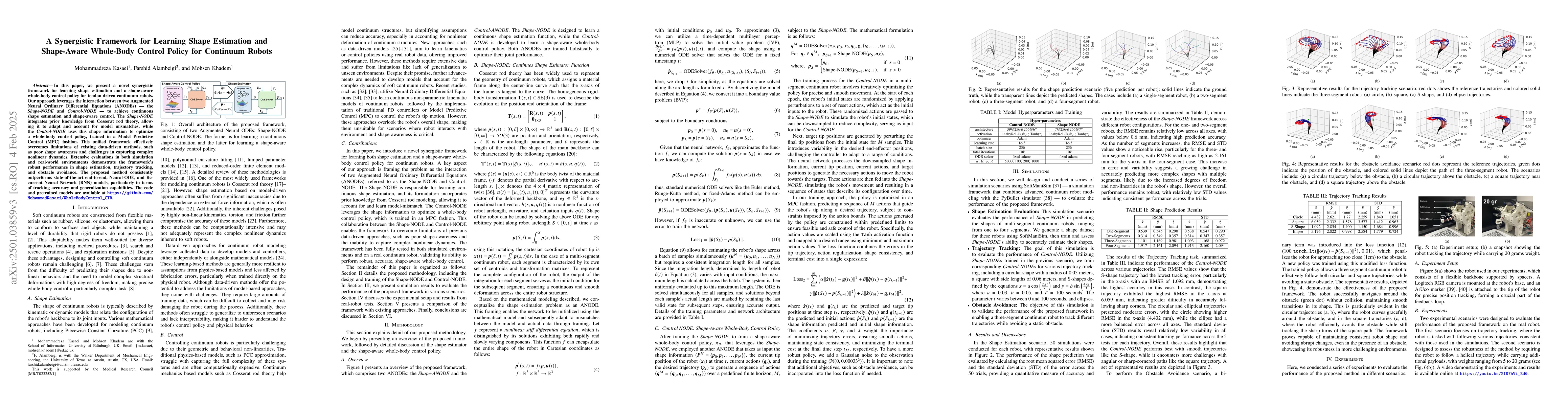 Thumbnail for A Synergistic Framework for Learning Shape Estimation and Shape-Aware
  Whole-Body Control Policy for Continuum Robots