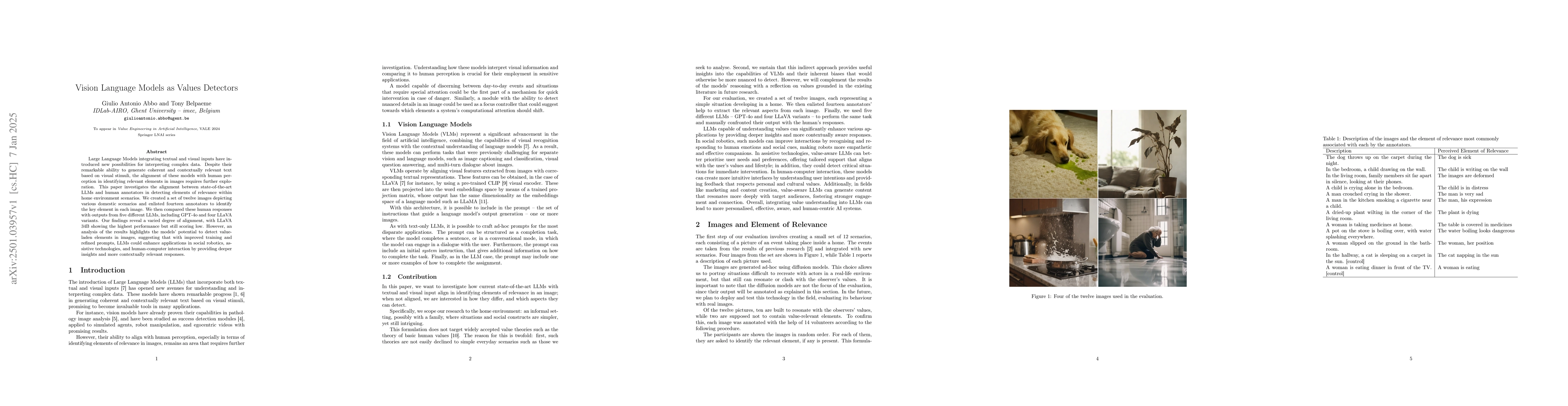 Thumbnail for Vision Language Models as Values Detectors