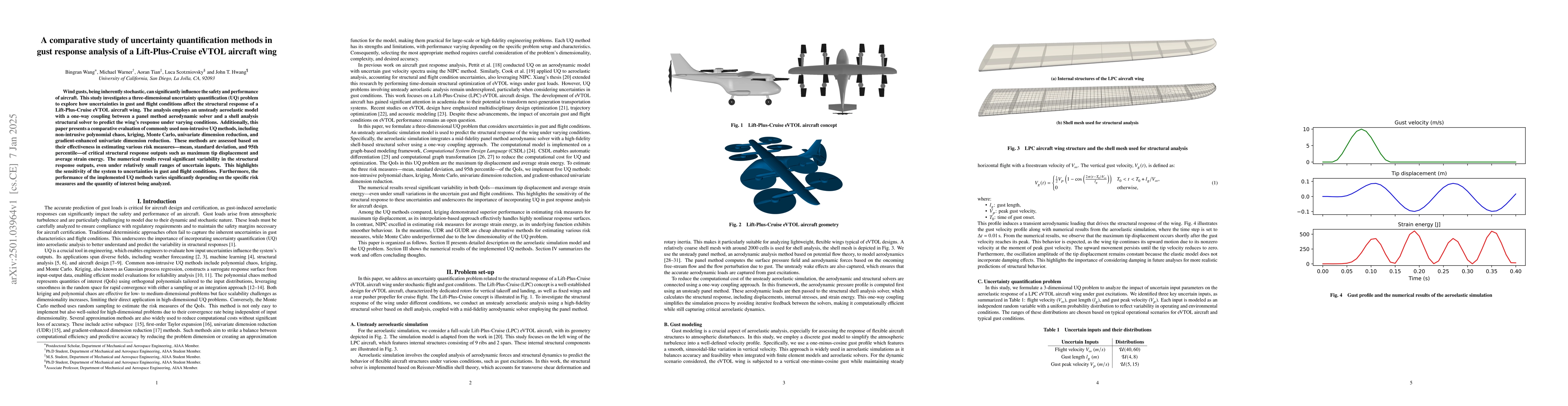 Thumbnail for A comparative study of uncertainty quantification methods in gust
  response analysis of a Lift-Plus-Cruise eVTOL aircraft wing