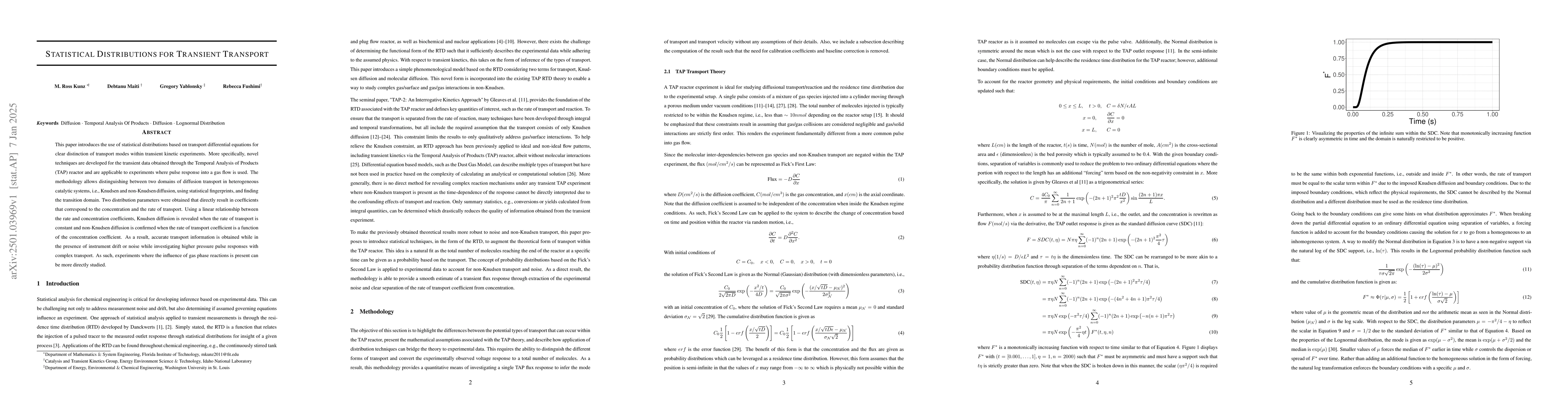 Thumbnail for Statistical Distributions for Transient Transport