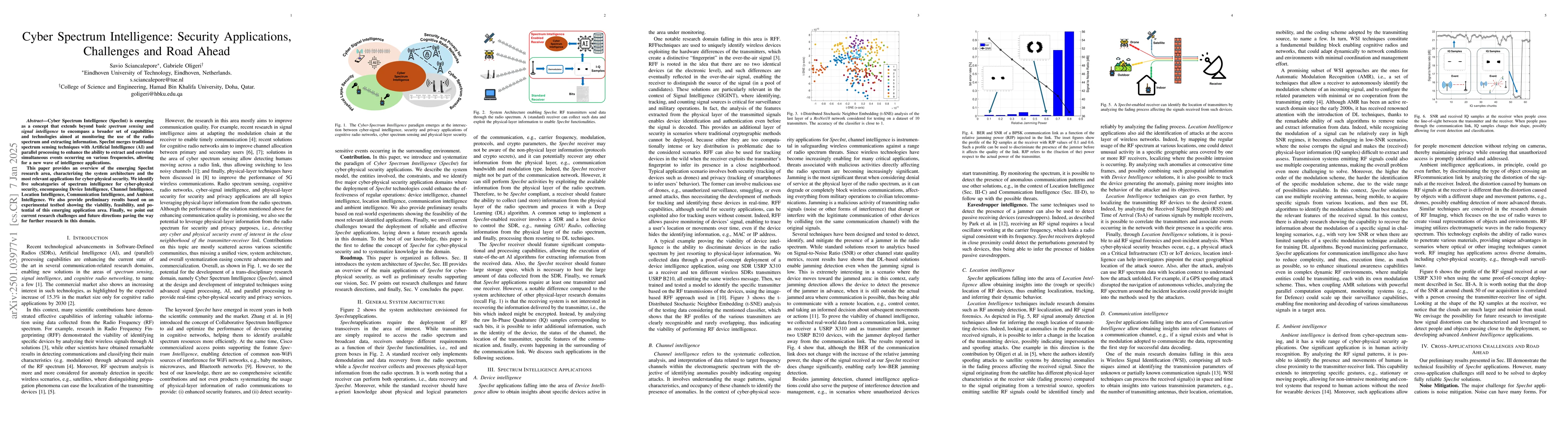 Thumbnail for Cyber Spectrum Intelligence: Security Applications, Challenges and Road
  Ahead
