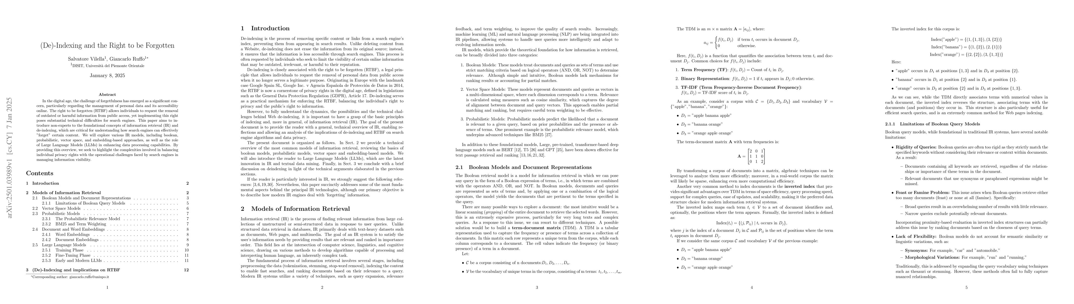 Thumbnail for (De)-Indexing and the Right to be Forgotten