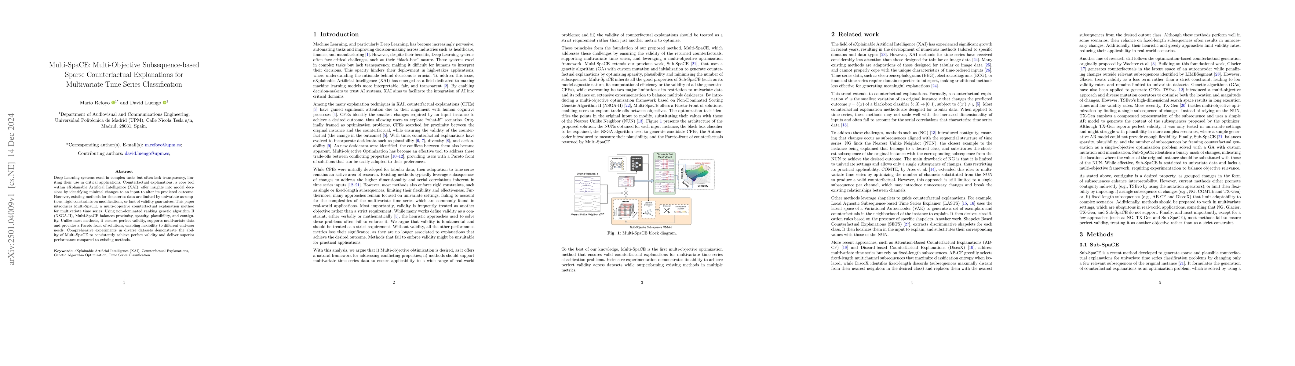 Thumbnail for Multi-SpaCE: Multi-Objective Subsequence-based Sparse Counterfactual
  Explanations for Multivariate Time Series Classification