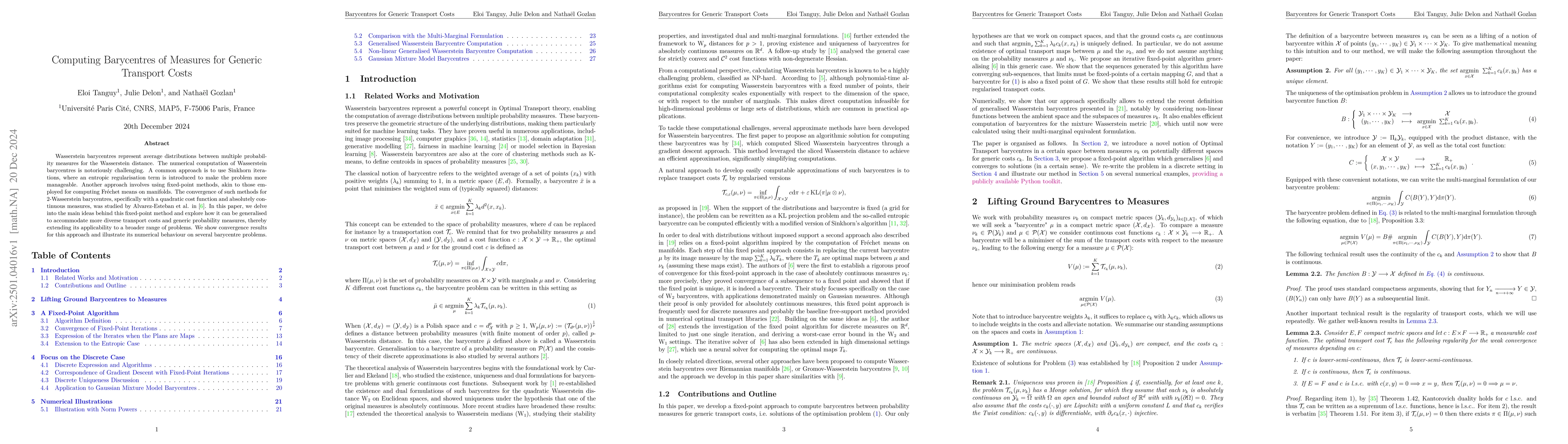 Thumbnail for Computing Barycentres of Measures for Generic Transport Costs