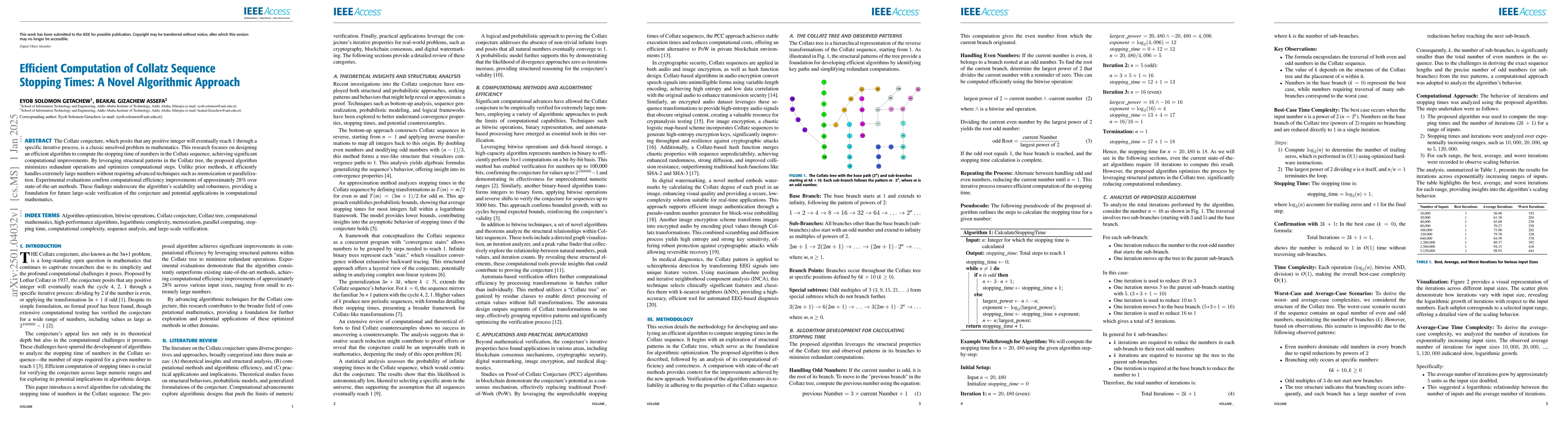 Thumbnail for Efficient Computation of Collatz Sequence Stopping Times: A Novel
  Algorithmic Approach