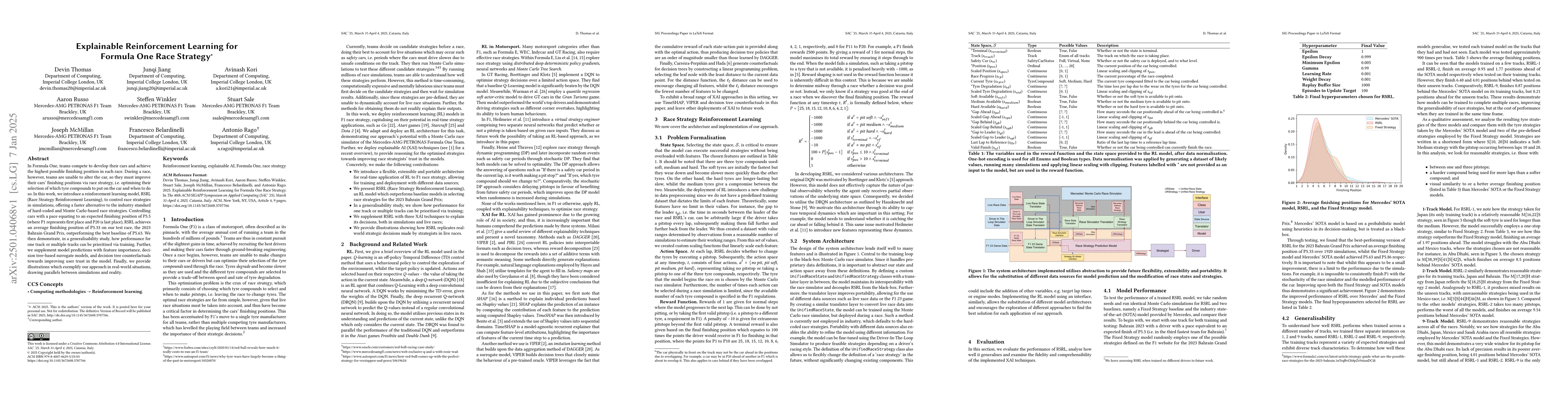 Thumbnail for Explainable Reinforcement Learning for Formula One Race Strategy