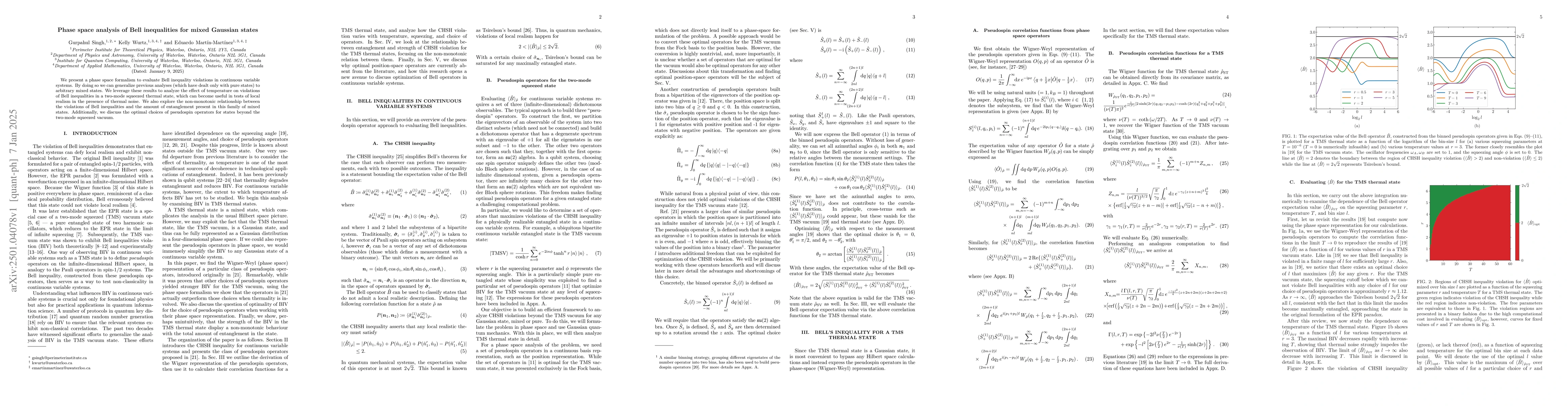 Thumbnail for Phase space analysis of Bell inequalities for mixed Gaussian states
