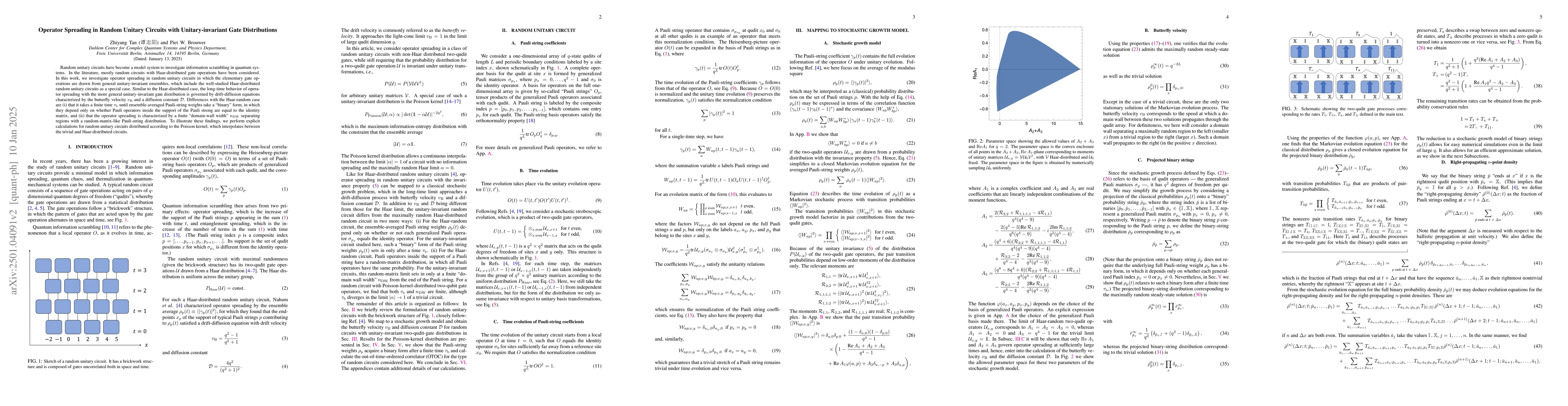 Thumbnail for Operator Spreading in Random Unitary Circuits with Unitary-invariant
  Gate Distributions