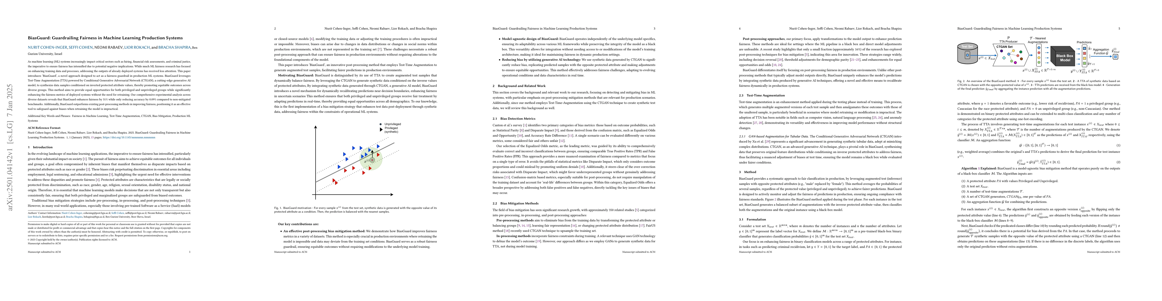 Thumbnail for BiasGuard: Guardrailing Fairness in Machine Learning Production Systems