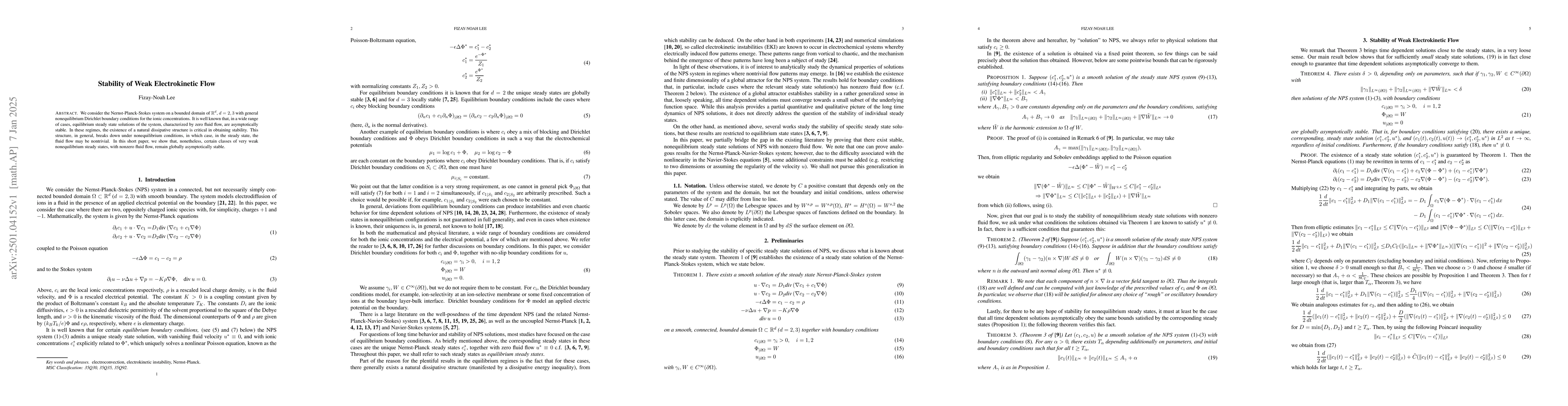 Thumbnail for Stability of Weak Electrokinetic Flow