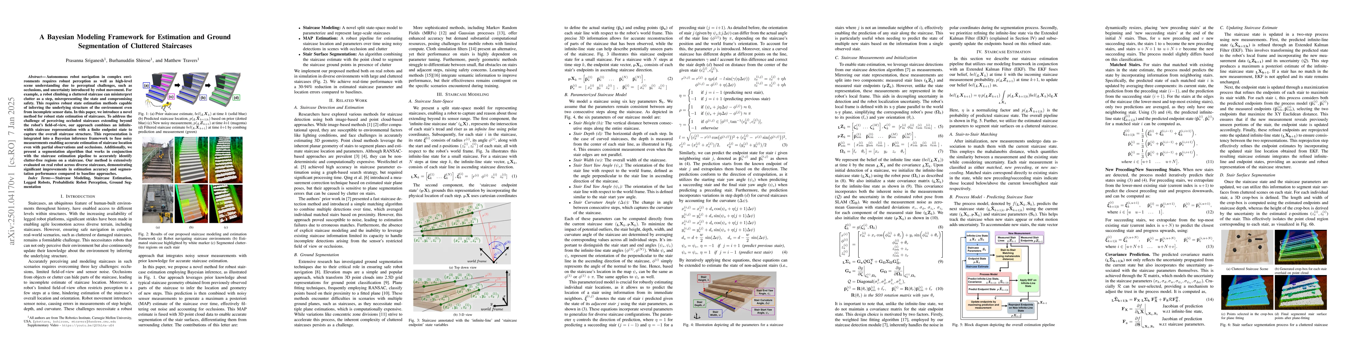 Thumbnail for A Bayesian Modeling Framework for Estimation and Ground Segmentation of
  Cluttered Staircases