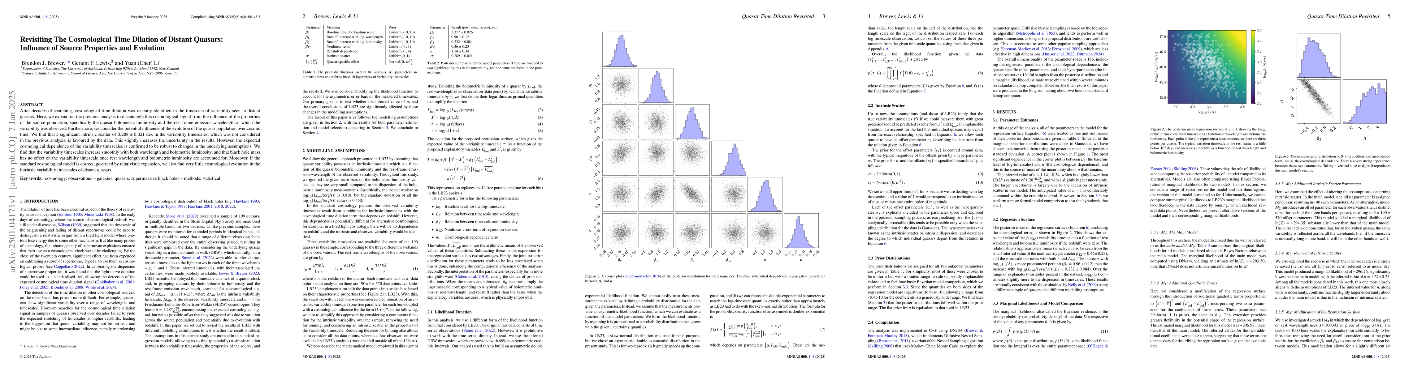 Thumbnail for Revisiting The Cosmological Time Dilation of Distant Quasars: Influence
  of Source Properties and Evolution