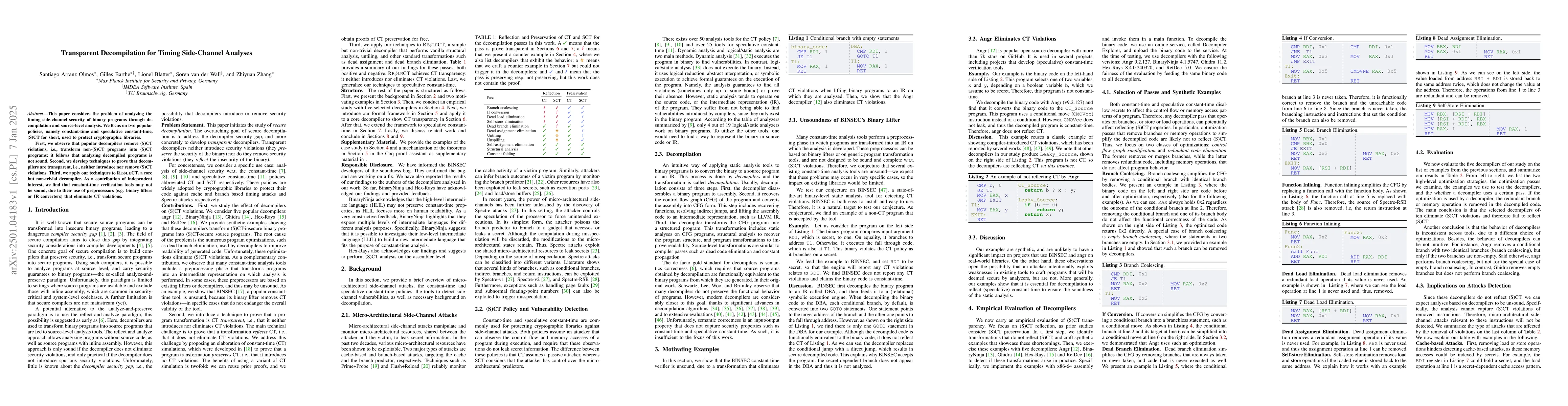 Thumbnail for Transparent Decompilation for Timing Side-Channel Analyses