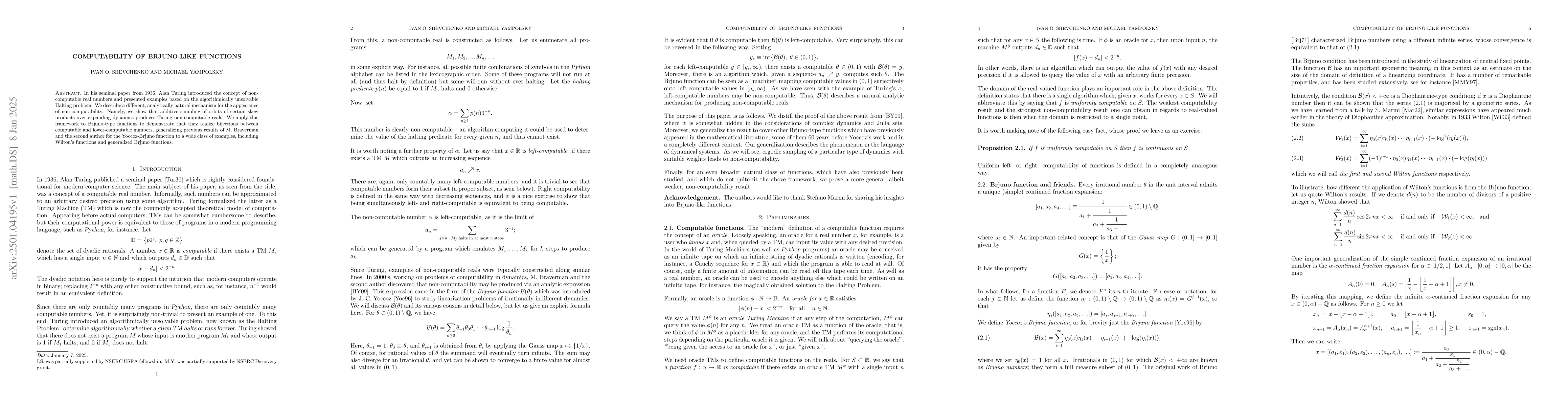 Thumbnail for Computability of Brjuno-like functions