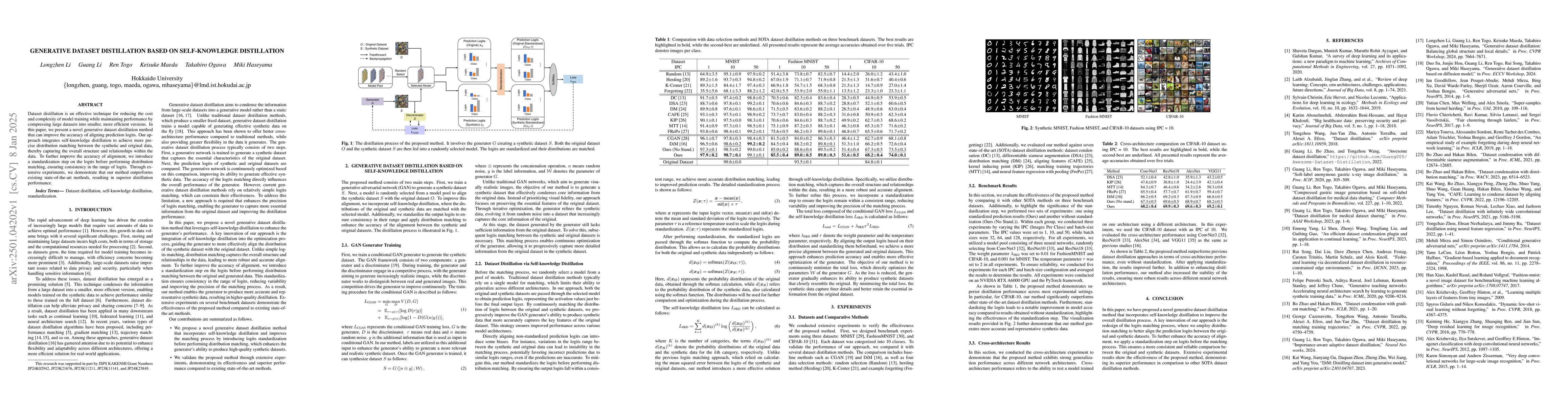 Thumbnail for Generative Dataset Distillation Based on Self-knowledge Distillation