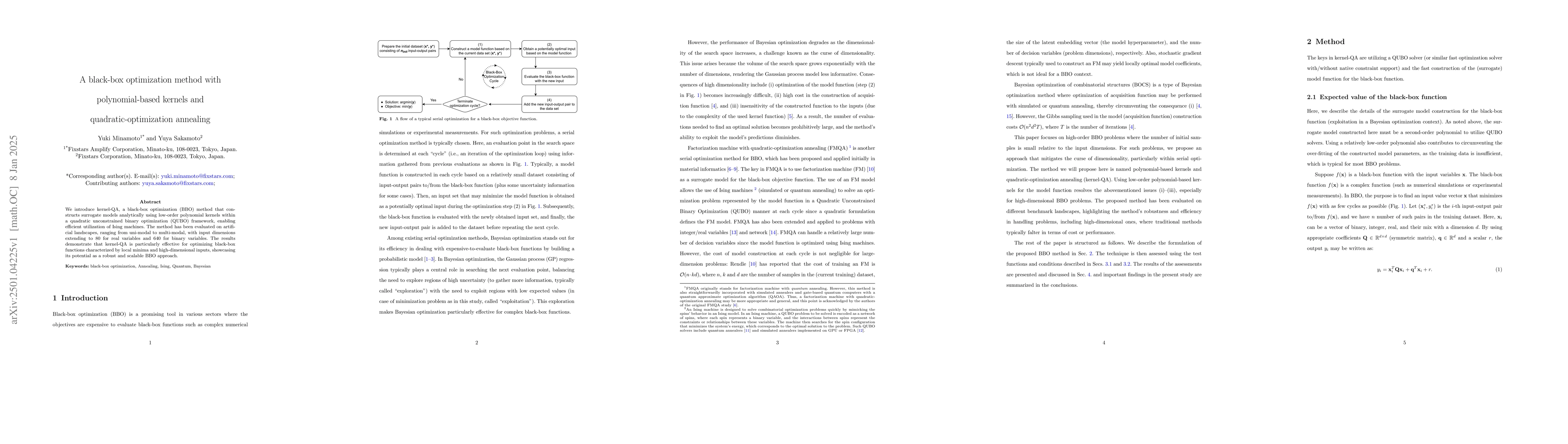 Thumbnail for A black-box optimization method with polynomial-based kernels and
  quadratic-optimization annealing