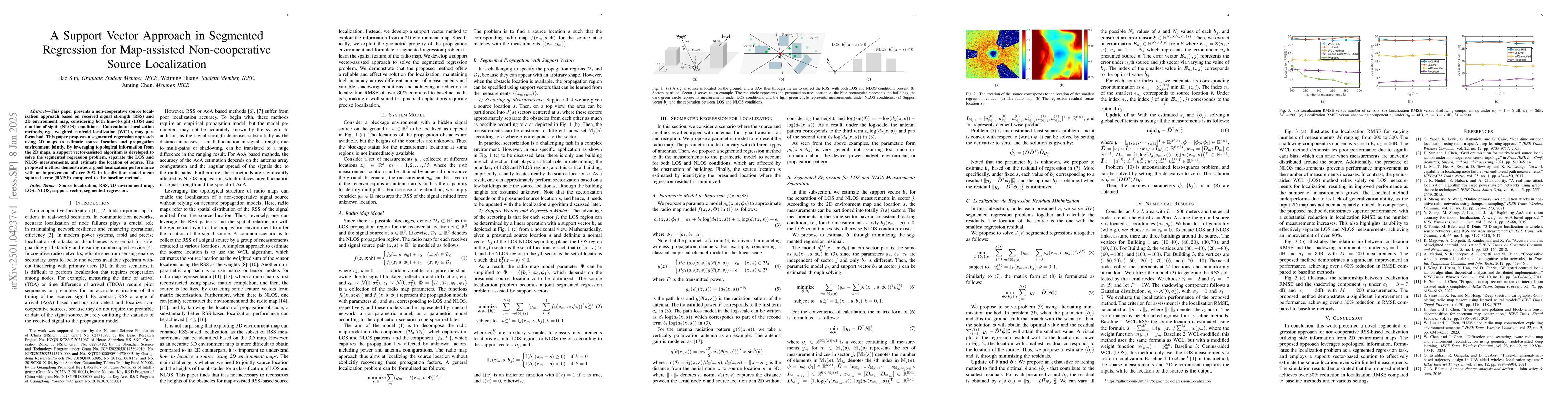 Thumbnail for A Support Vector Approach in Segmented Regression for Map-assisted
  Non-cooperative Source Localization