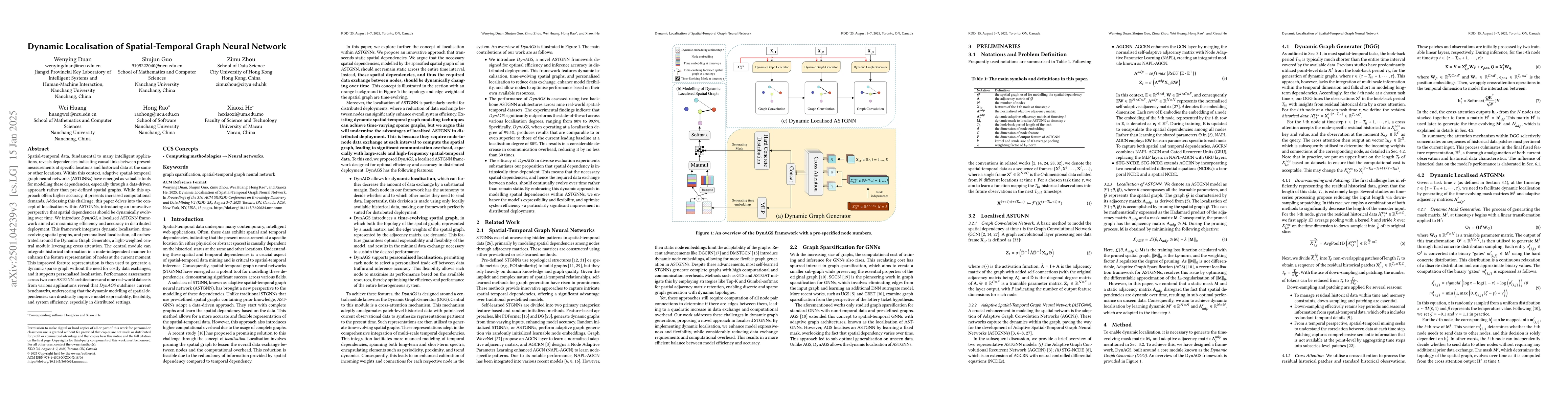 Thumbnail for Dynamic Localisation of Spatial-Temporal Graph Neural Network