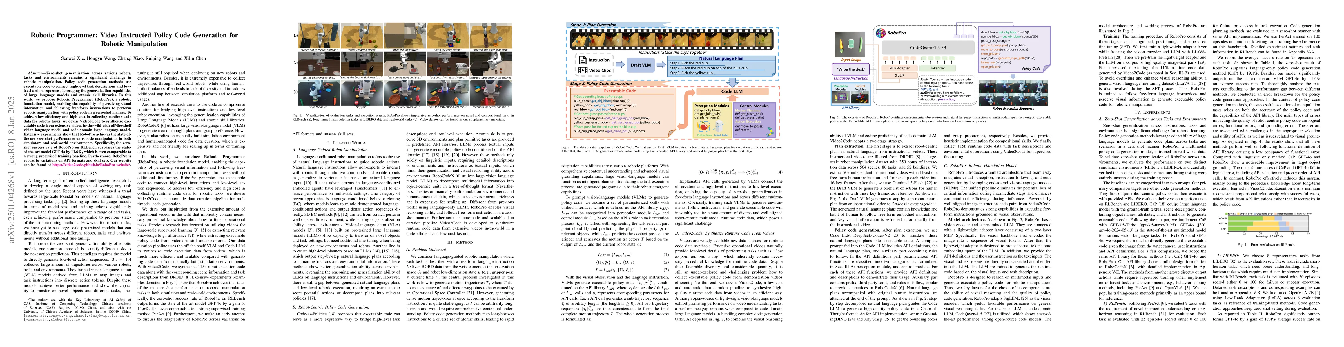 Thumbnail for Robotic Programmer: Video Instructed Policy Code Generation for Robotic
  Manipulation