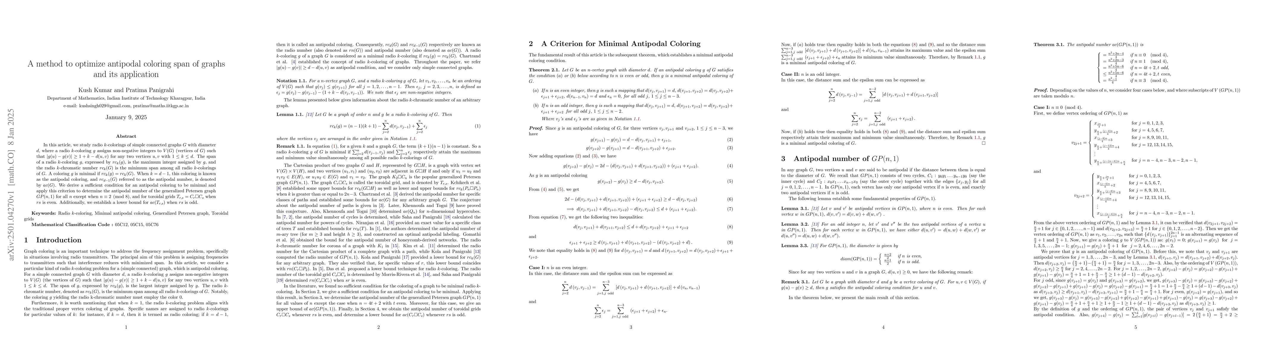 Thumbnail for A method to optimize antipodal coloring span of graphs and its
  application