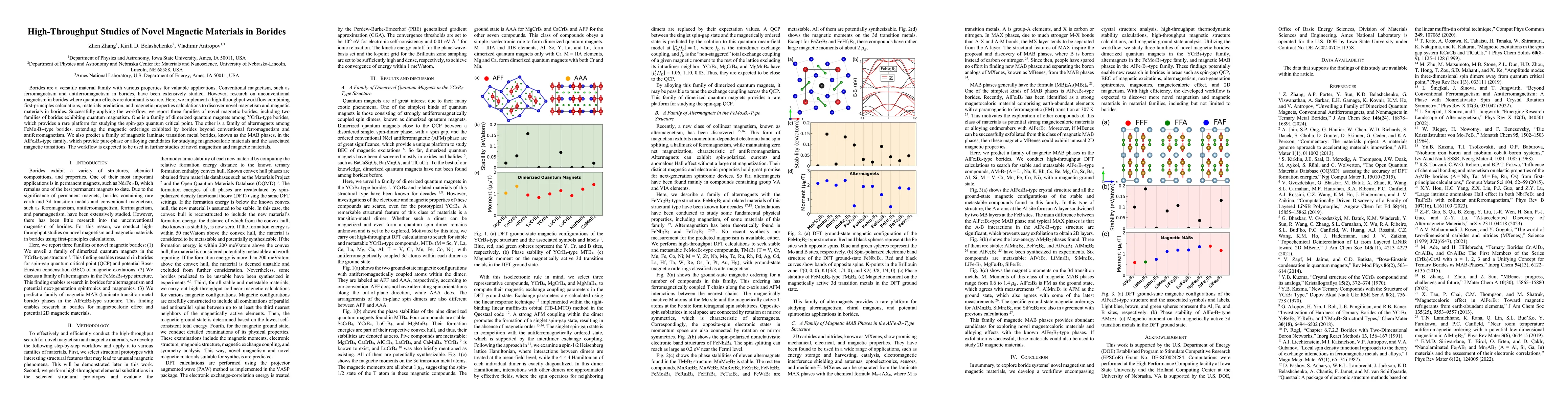 Thumbnail for High-Throughput Studies of Novel Magnetic Materials in Borides