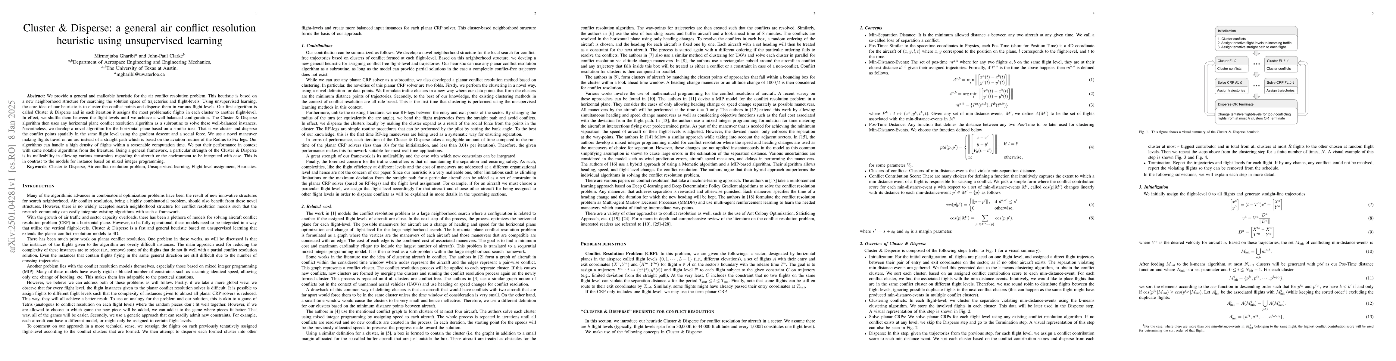 Thumbnail for Cluster & Disperse: a general air conflict resolution heuristic using
  unsupervised learning