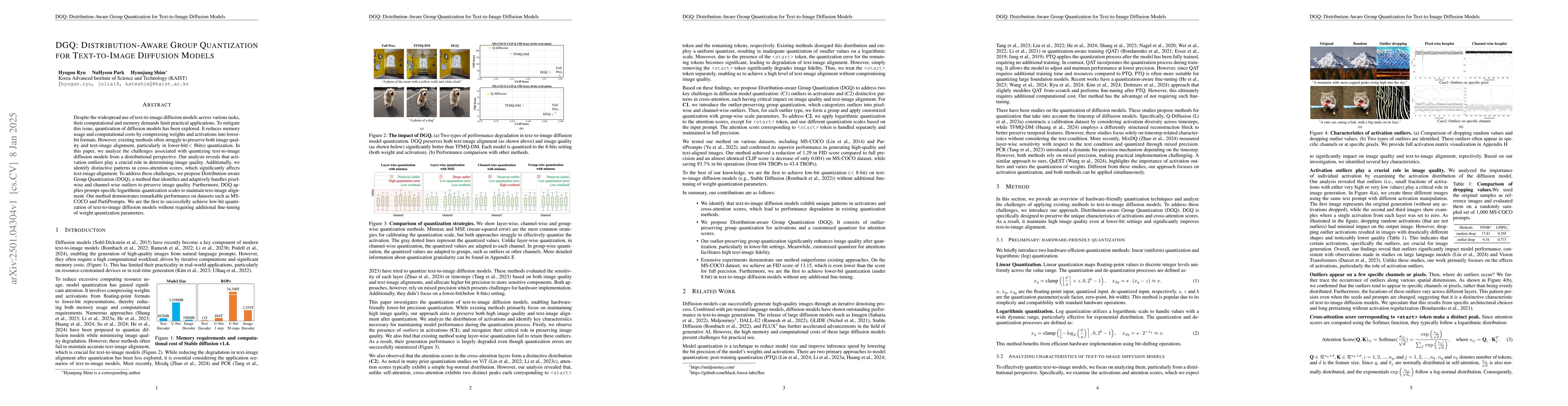 Thumbnail for DGQ: Distribution-Aware Group Quantization for Text-to-Image Diffusion
  Models