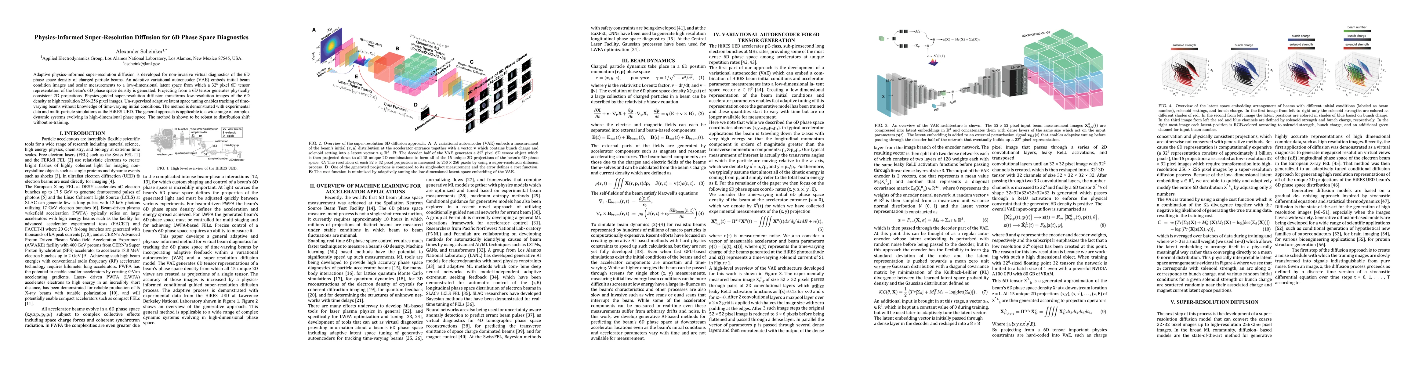 Thumbnail for Physics-Informed Super-Resolution Diffusion for 6D Phase Space
  Diagnostics