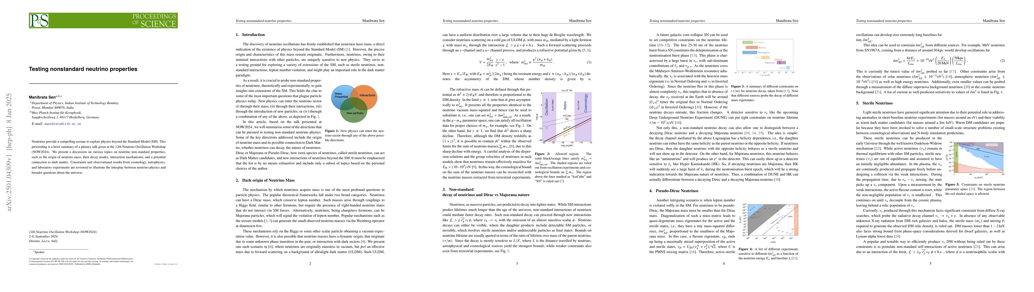 Thumbnail for Testing non-standard neutrino properties