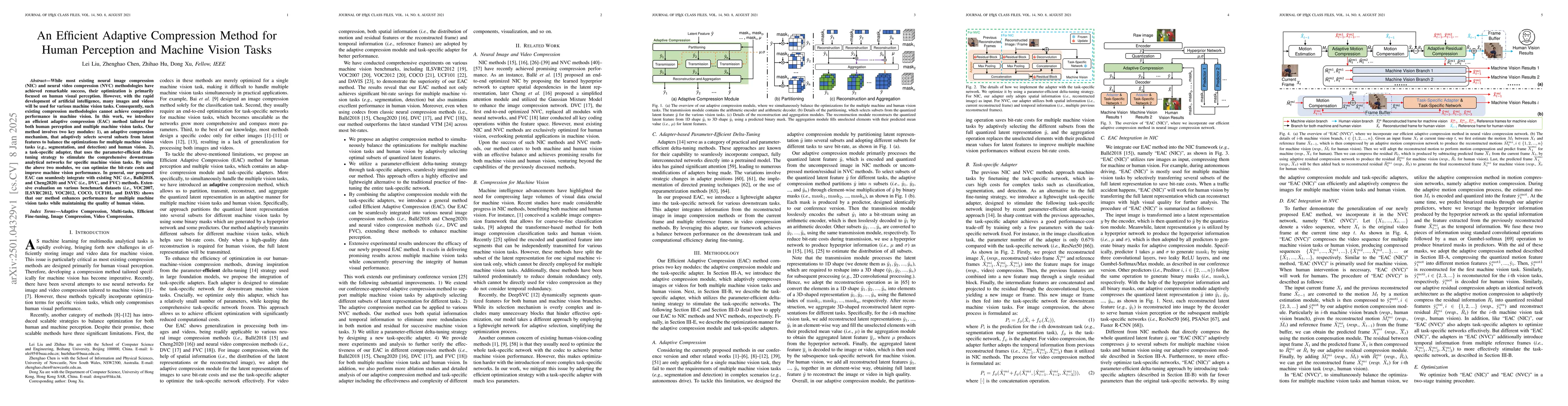 Thumbnail for An Efficient Adaptive Compression Method for Human Perception and
  Machine Vision Tasks